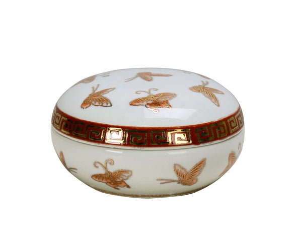 Butterfly Design Ceramic Trinket Box