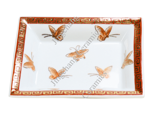 Butterfly Design Ceramic Decor Plate