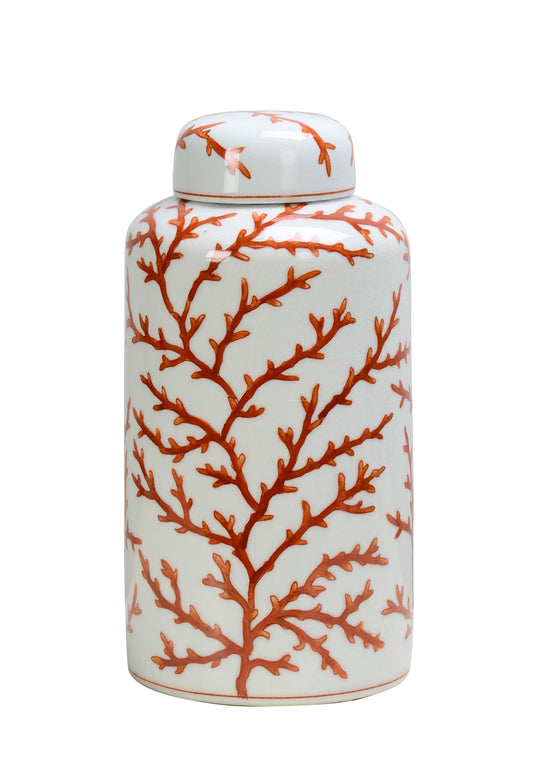 Coral Ceramic Jar - 27cm