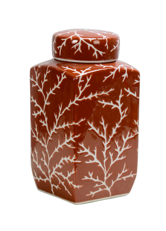 Coral Ceramic Jar - 25cm