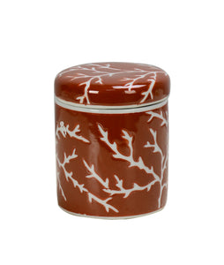 Coral Ceramic Mini Jar - 10cm
