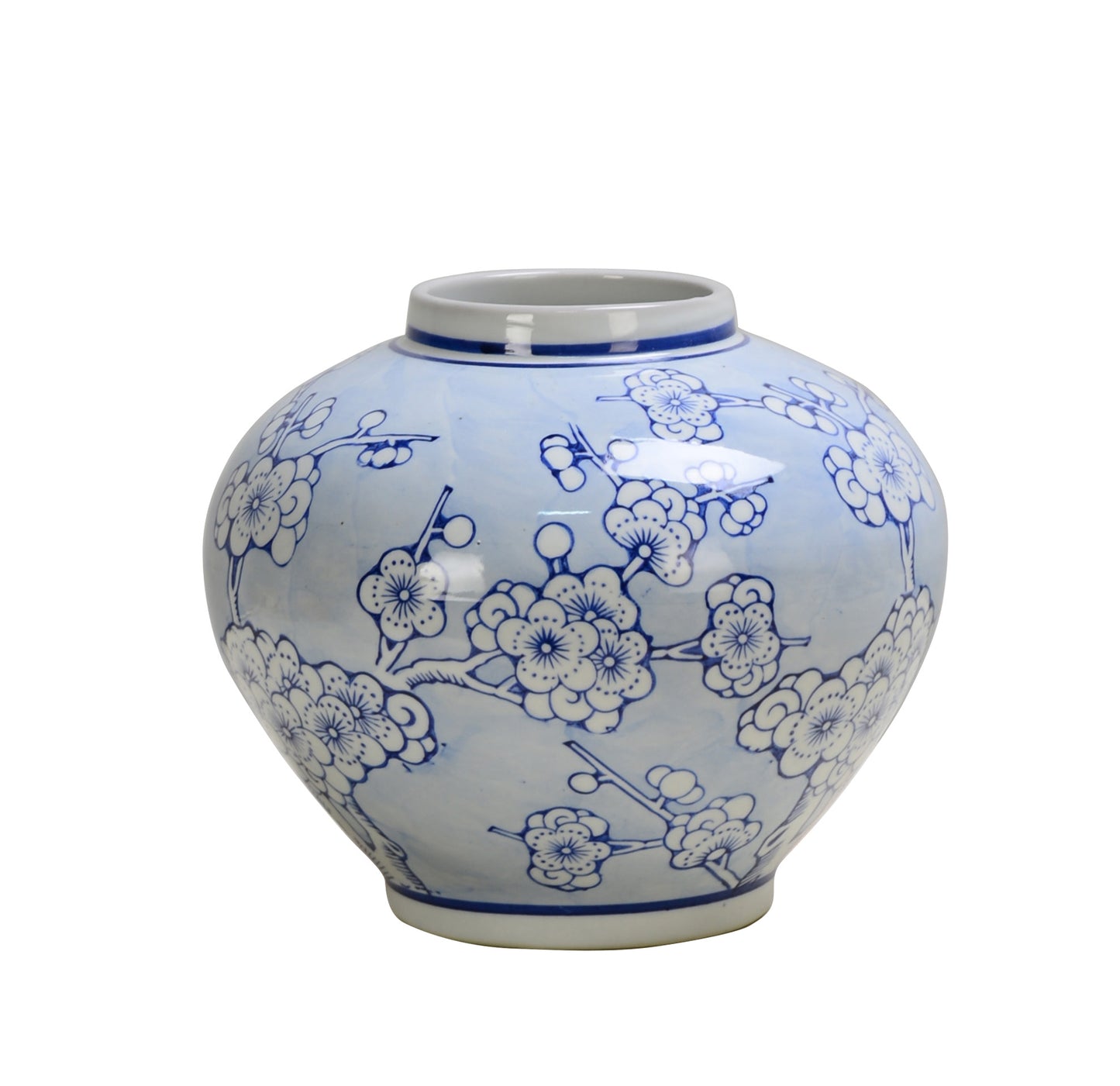 Cherry Blossom Round Ceramic Vase - 16cm