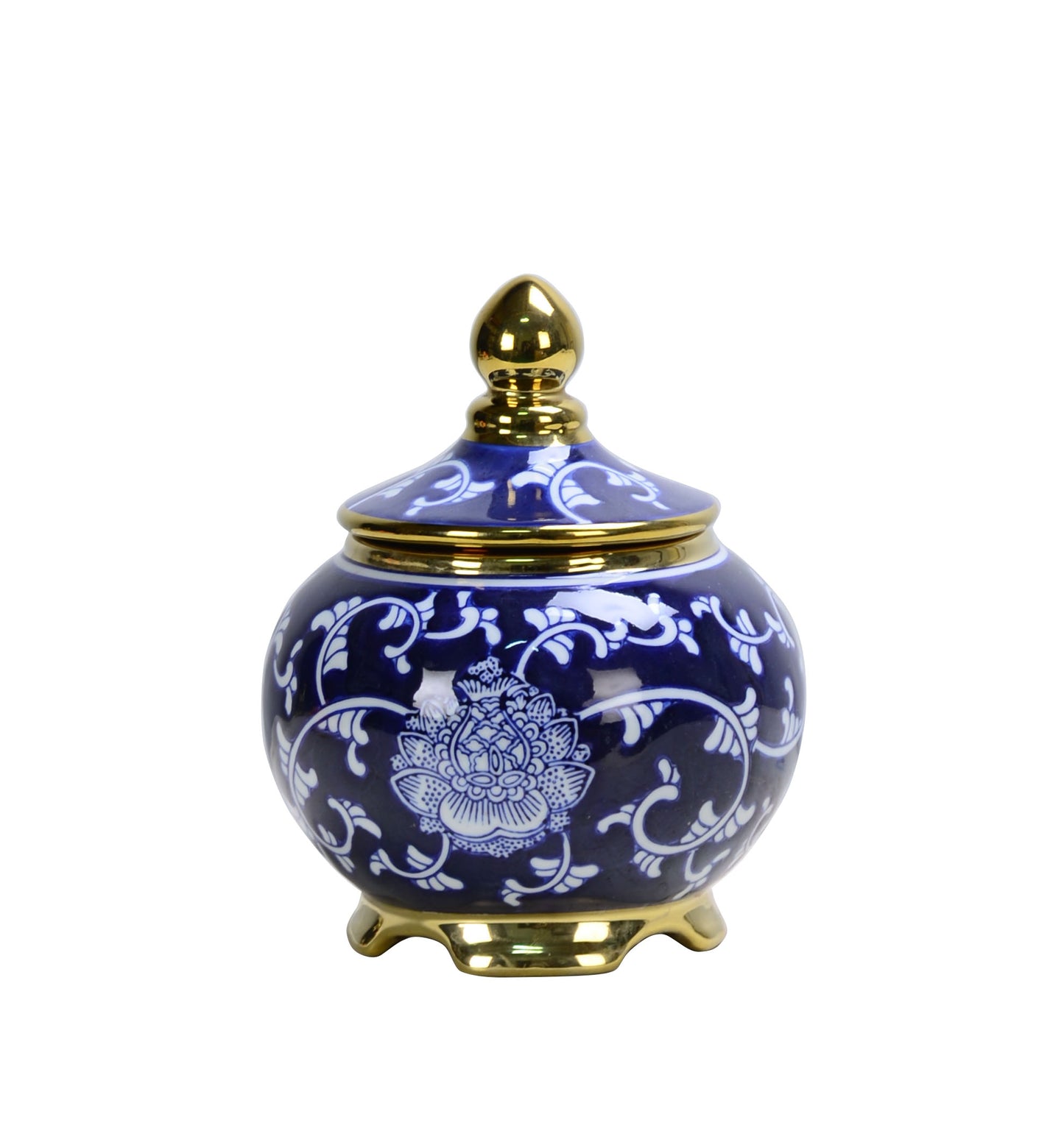 Chinoiserie Gold Trim Mini Ginger Jar - 18cm