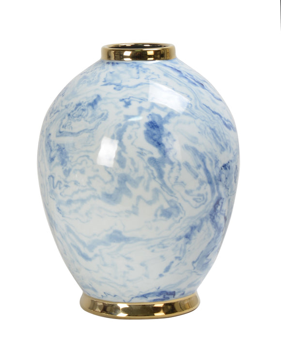 Ocean Gold Trim Vase - 30cm
