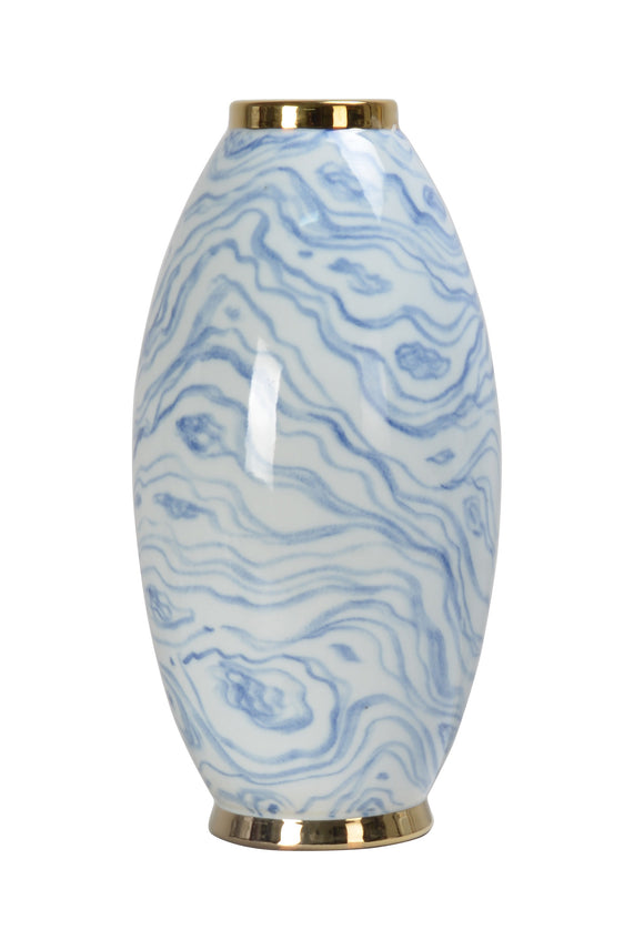 Ocean Gold Trim Vase - 37cm
