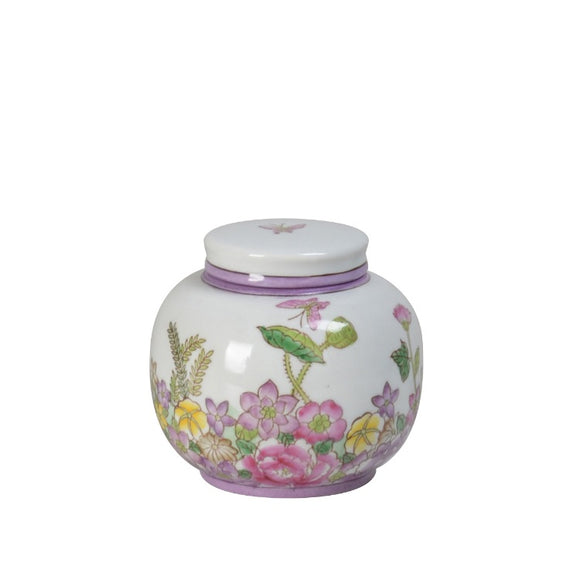 Colorful Garden Ceramic Jar - 12cm