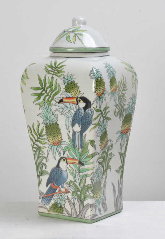 Tropical Ceramic Ginger Jar - 45cm