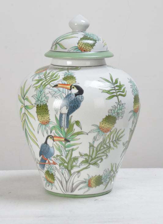 Tropical Ceramic Ginger Jar - 33cm