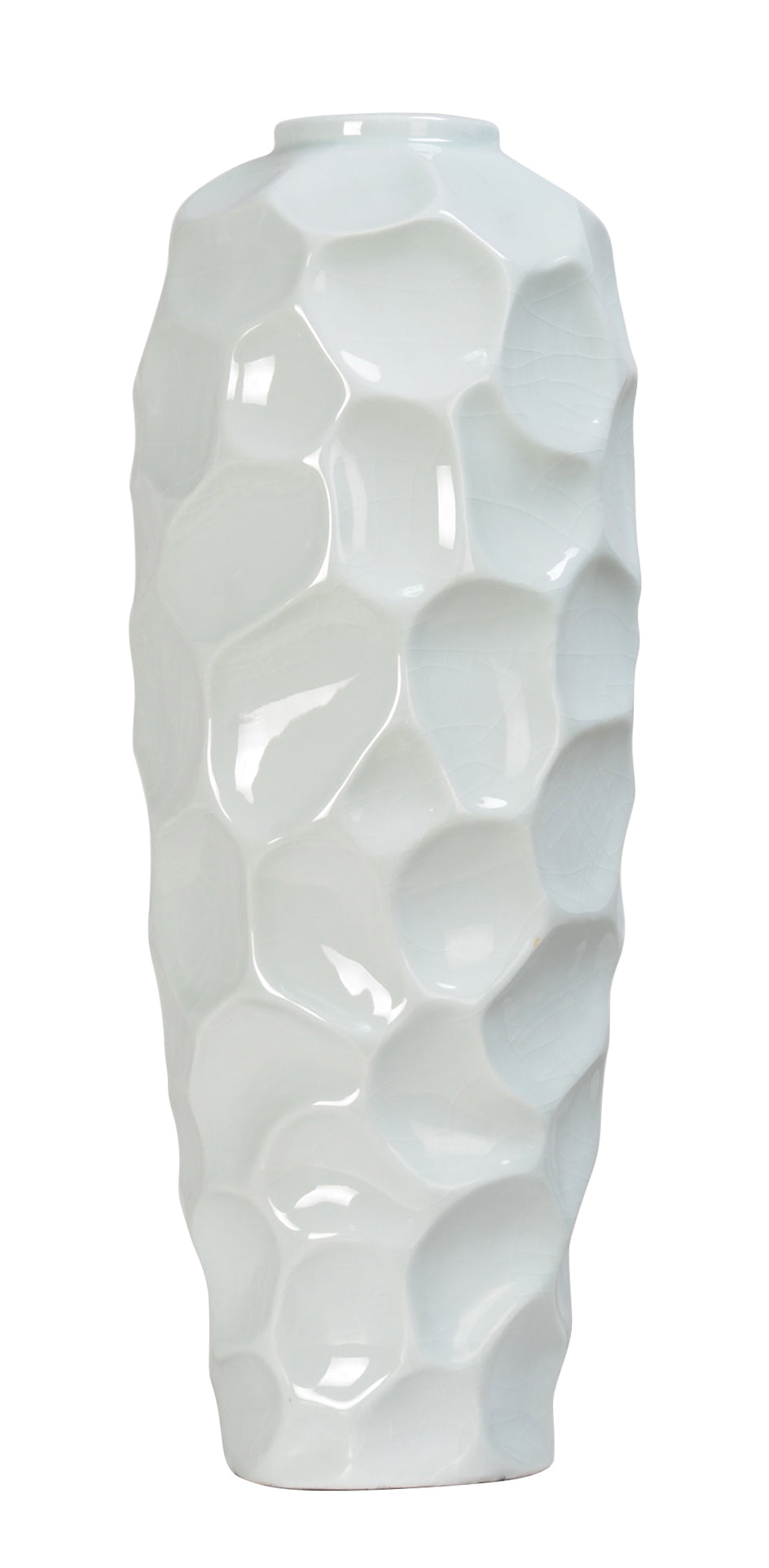 Faceted Ceramic Beaker Vase - 55cm