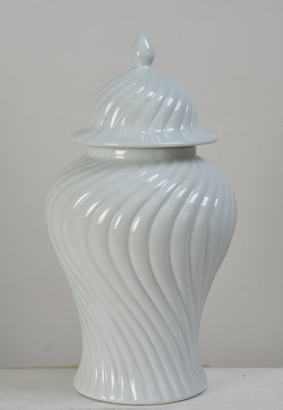 Curve Stripe Ceramic Ginger Jar - 51cm