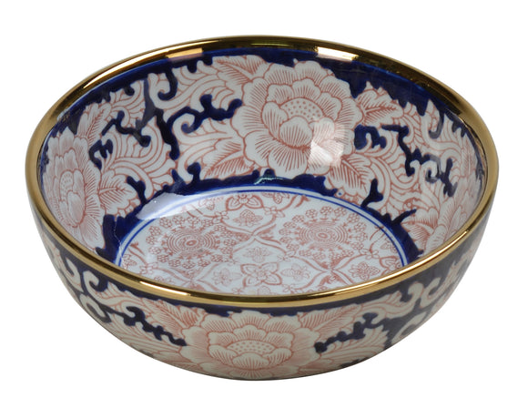 Floral Ceramic Decor Bowl - 10cm