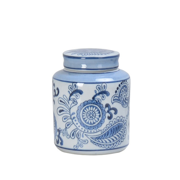 Winding Flower Mini Ceramic Jar - 13cm