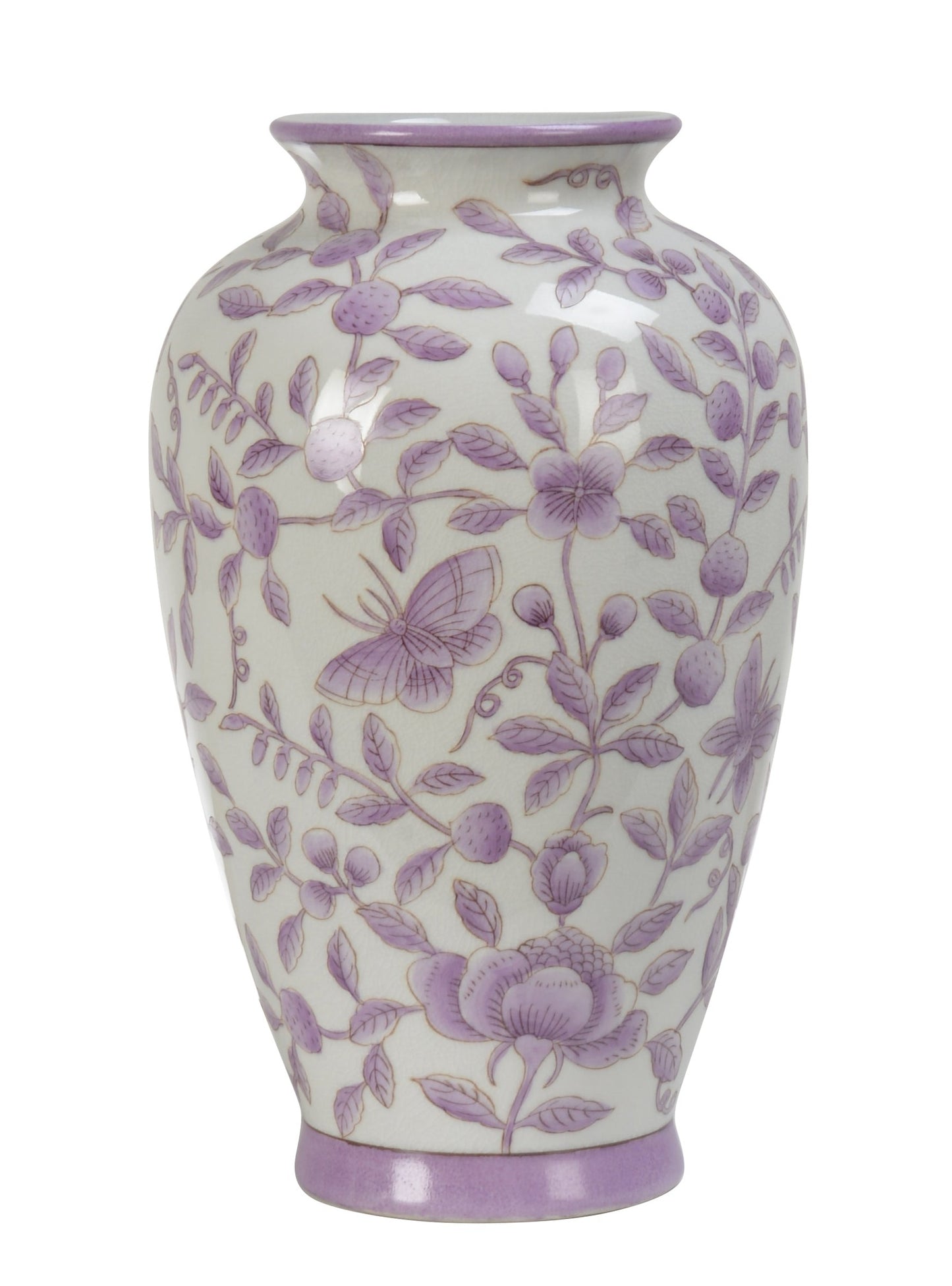Purple Flower Ceramic Vase - 30cm