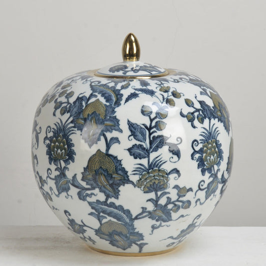 Botanic Round Ceramic Ginger Jar - 28cm