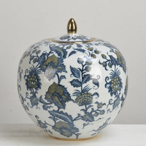Botanic Round Ceramic Ginger Jar - 28cm