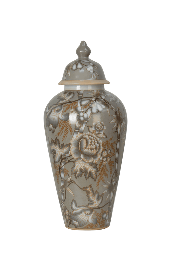Grey Ceramic Temple Jar - 47cm