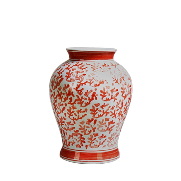 Coral Ceramic Vase - 38cm