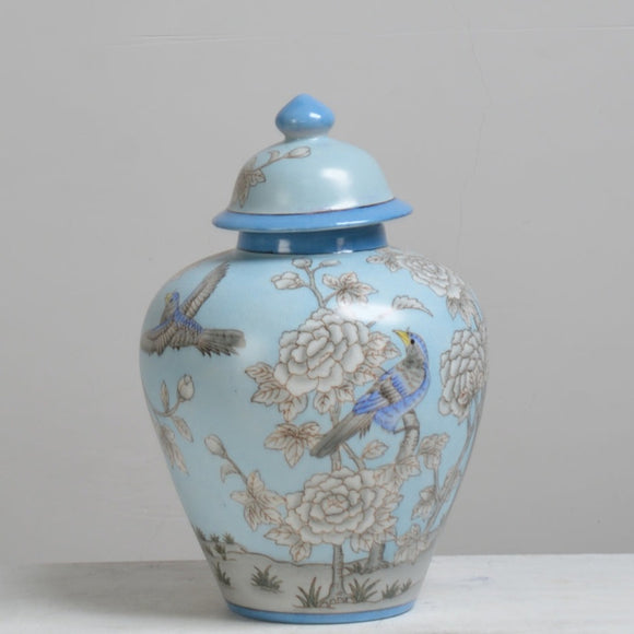 Flower and Bird Ceramic Temple Jar - 33cm