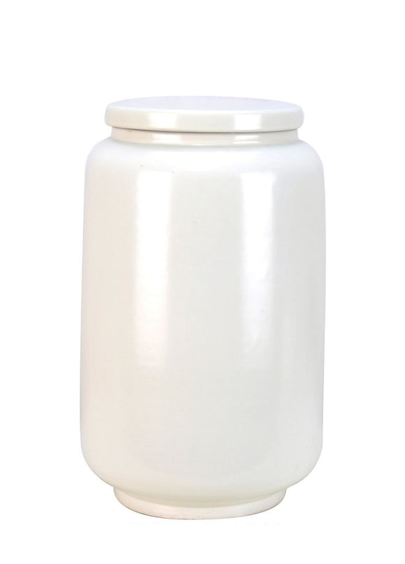 Off White Ceramic Ginger Jar - 37cm