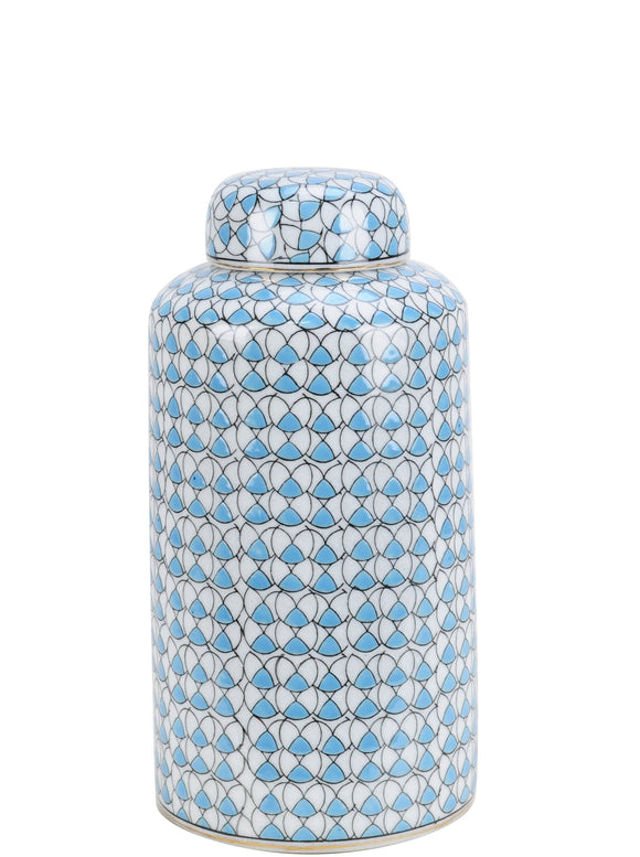 Geometric Pattern Ceramic Jar - 27cm