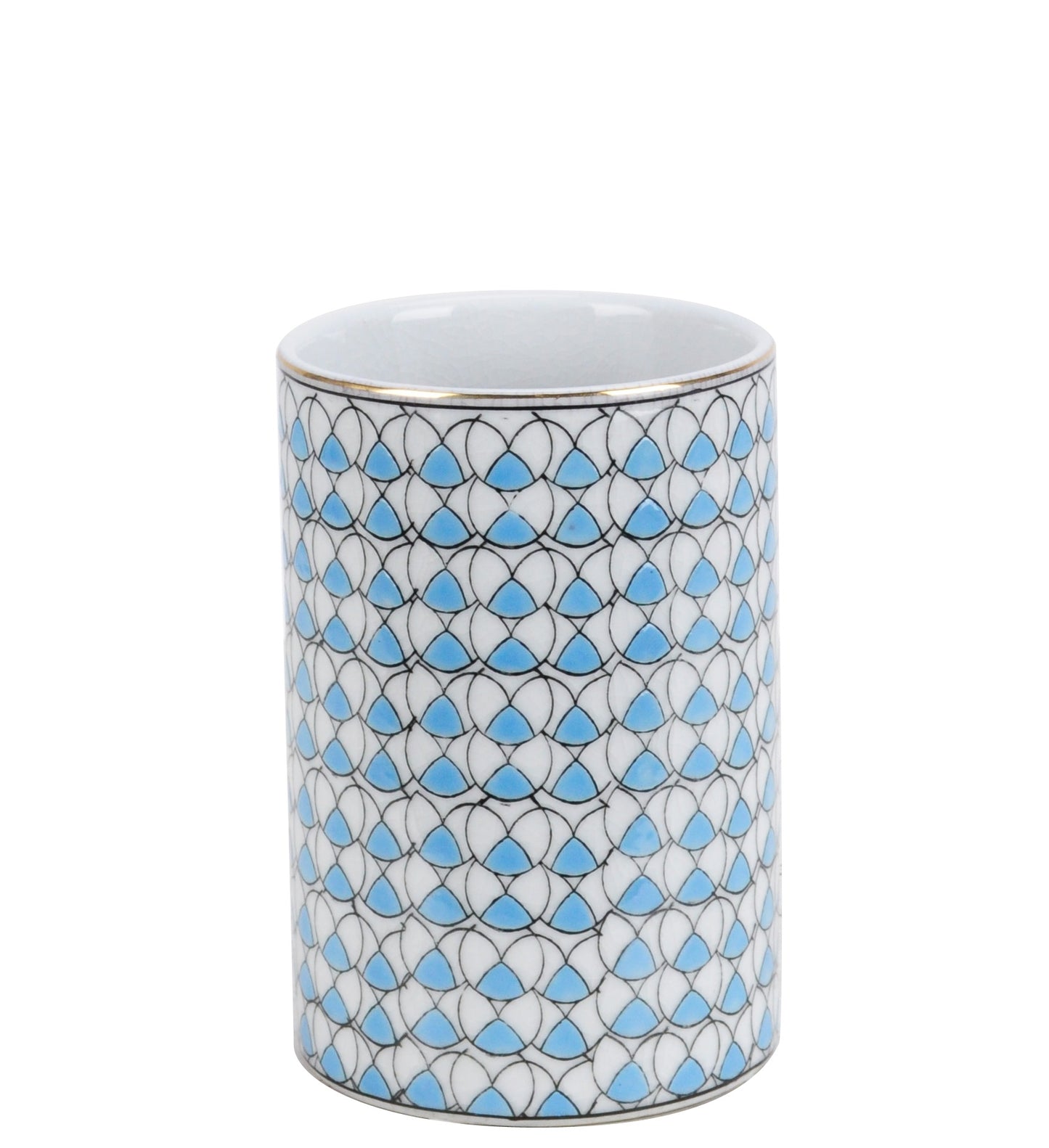 Geometric Pattern Ceramic Jar - 15cm