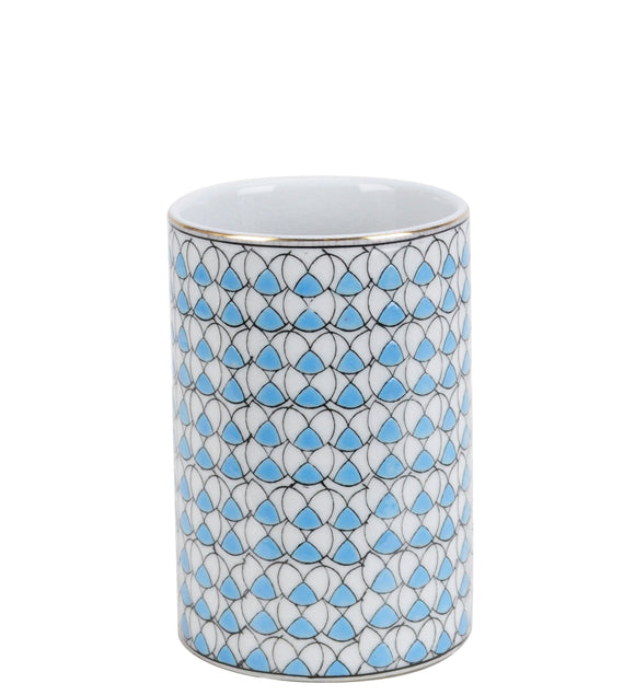 Geometric Pattern Ceramic Jar - 15cm