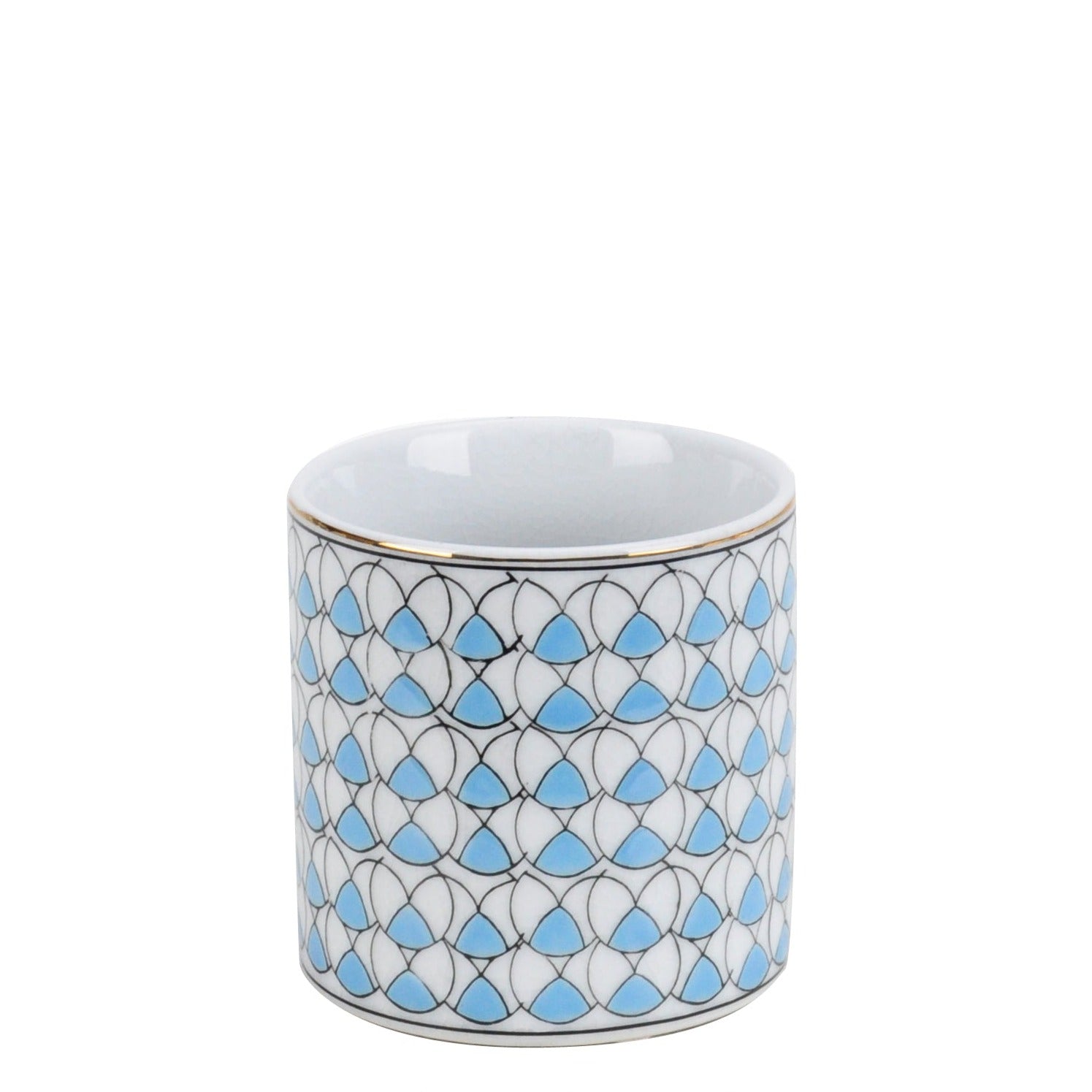 Geometric Pattern Ceramic Mini Jar - 9cm