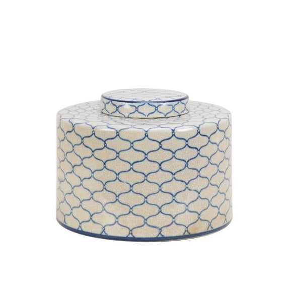 Wave Pattern Ceramic Ginger Jar - 15cm