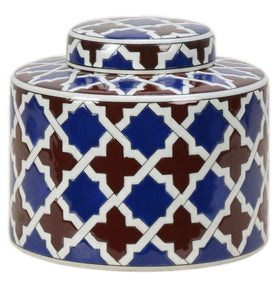 Geometric Pattern Ceramic Ginger Jar - 15cm