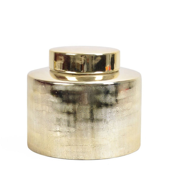 Gold Ceramic Ginger Jar - 18cm