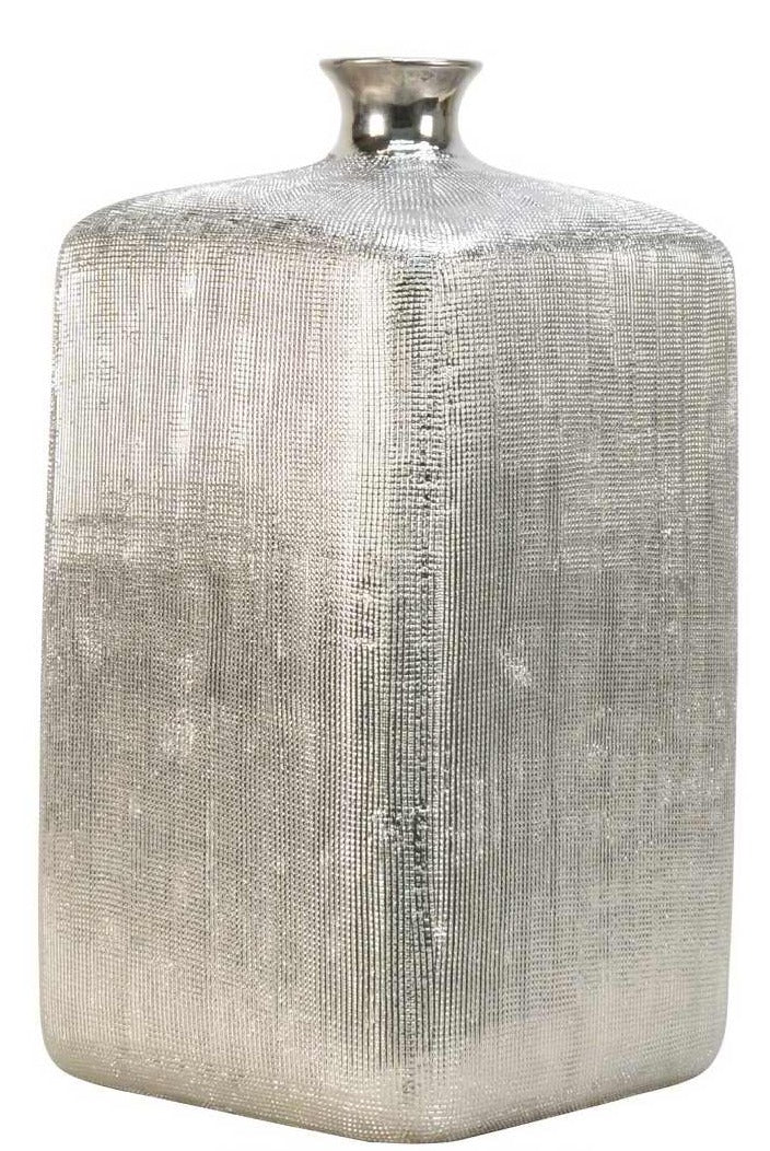 Silver Ceramic Vase - 33cm