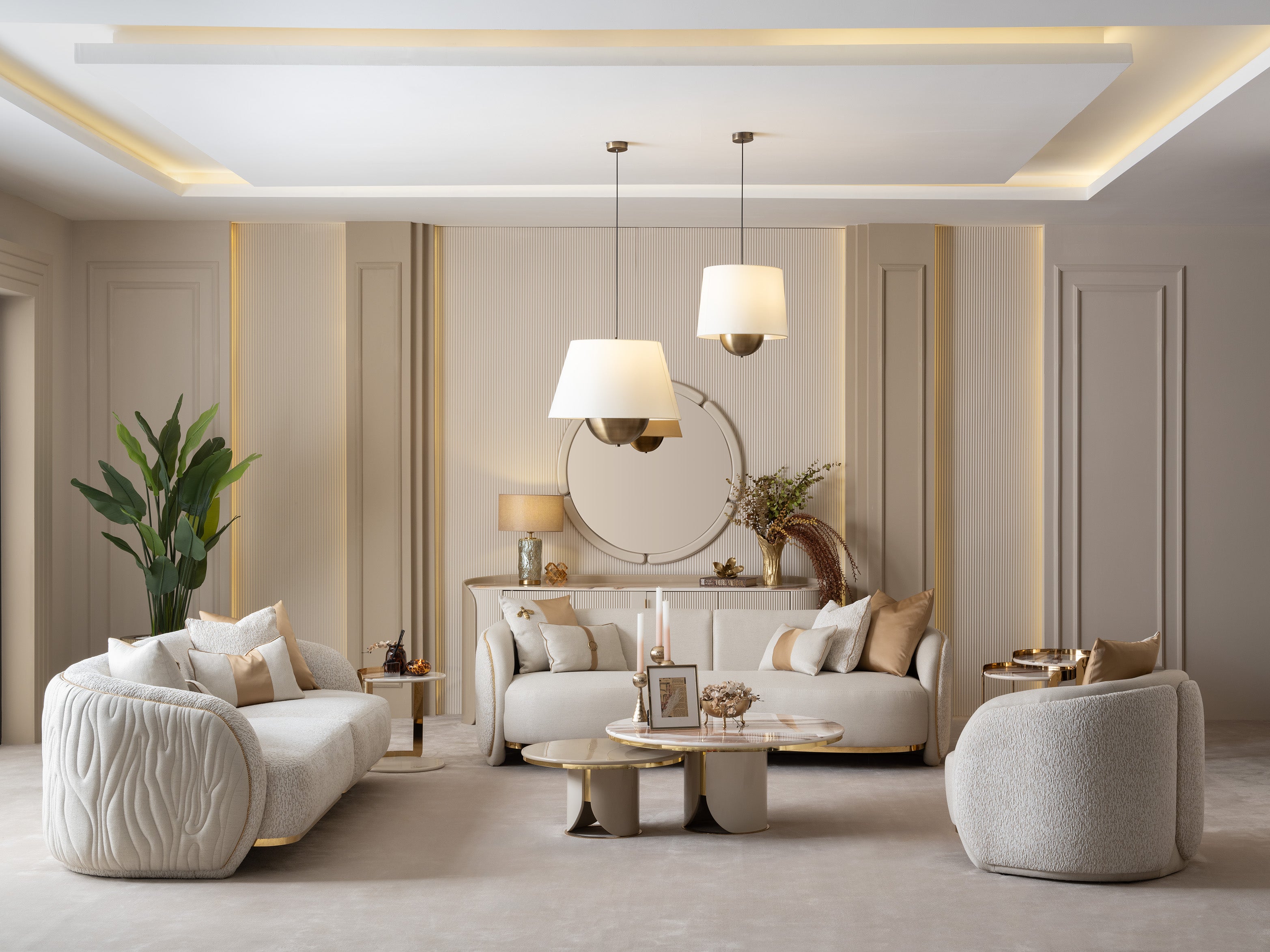 HILTON Sofa Set 3+3+1+1
