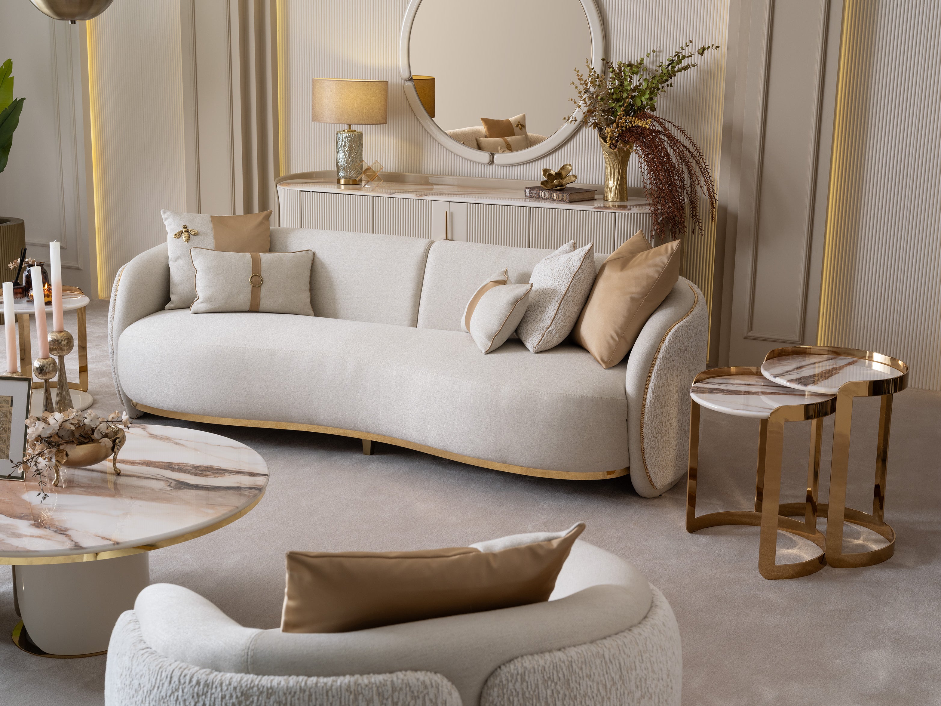 HILTON Sofa Set 3+3+1+1