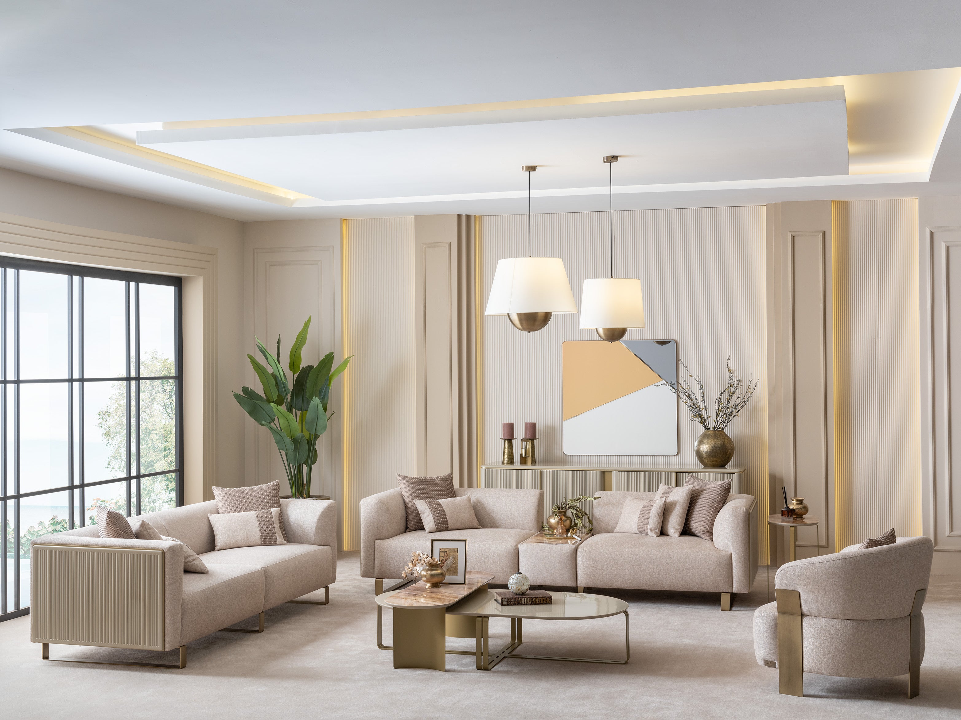MASSIMO Sofa Set 4+3+1+1+Table