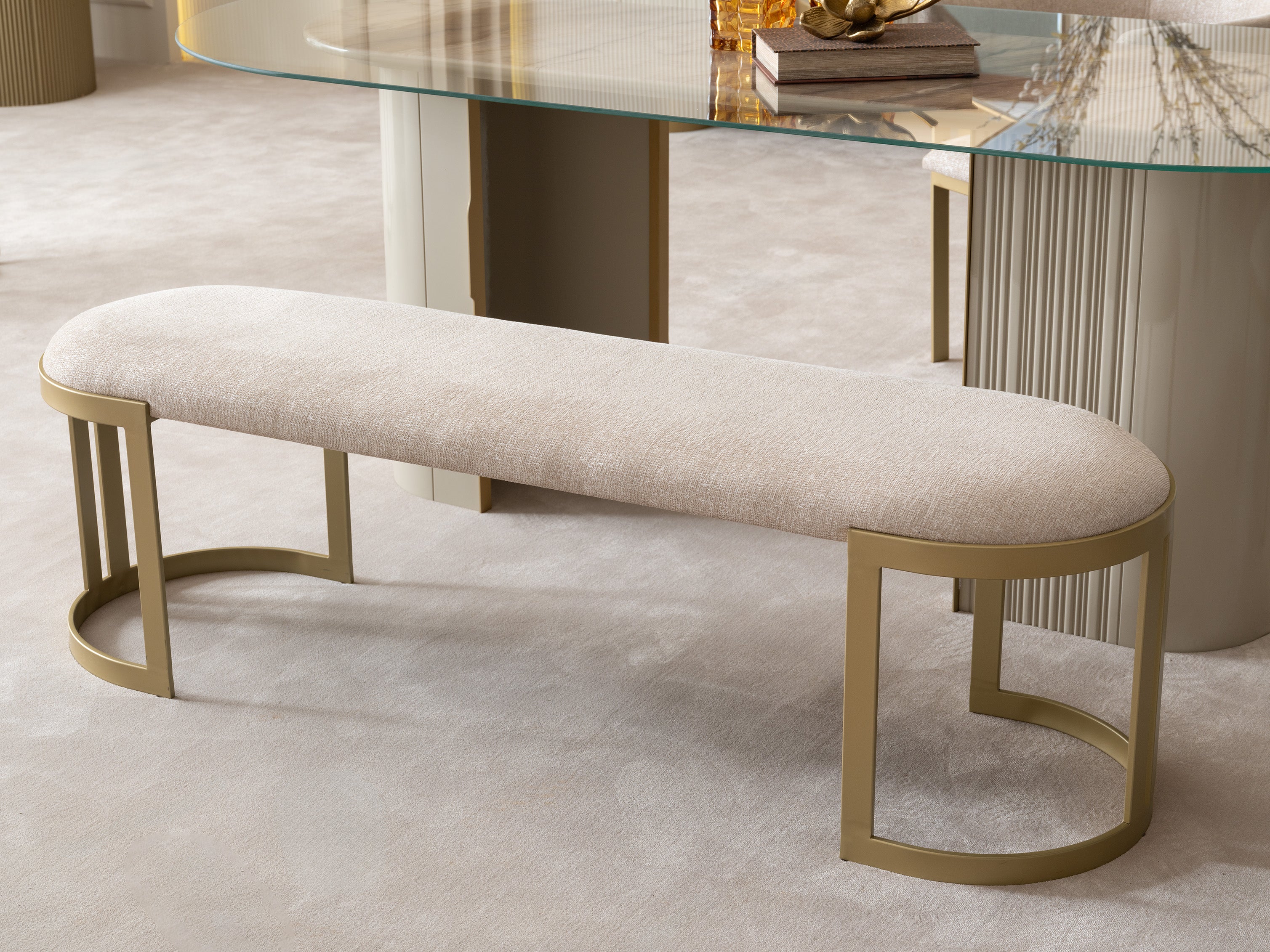 MASSIMO Dining Table 220cm+8chair+buffet+mirror