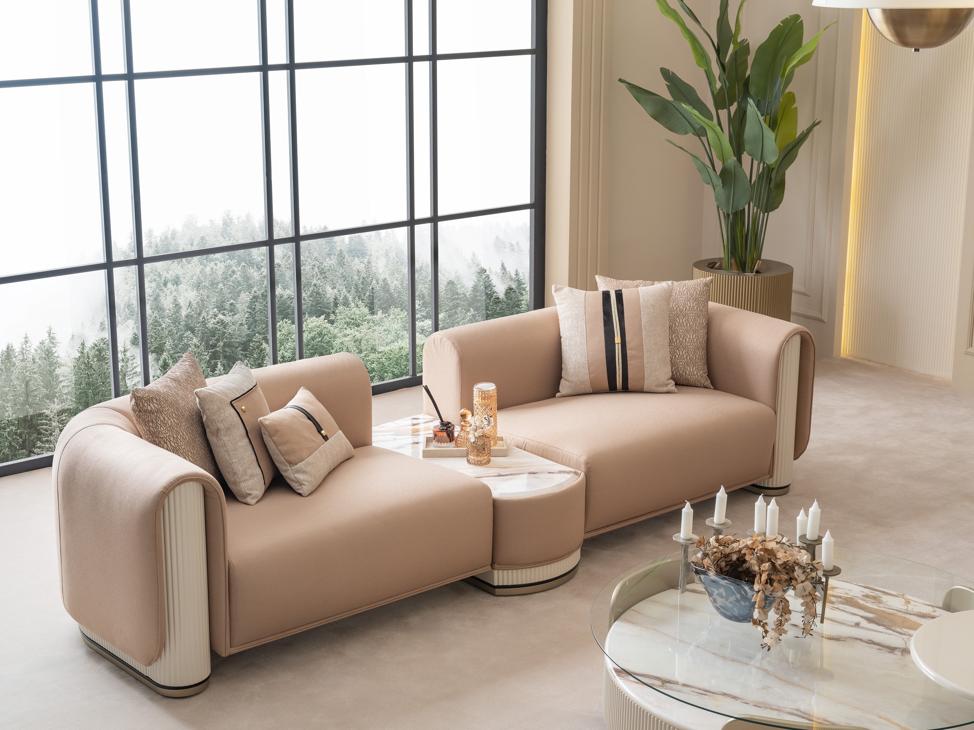 NOBEL Sofa Set 3+3+1+1+Table
